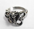 Fashion 316l stainless steel rings jewelry men's rings casting snake rings  1