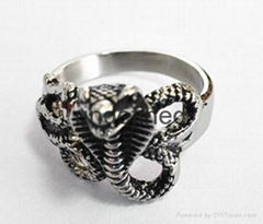 Fashion 316l stainless steel rings jewelry men's rings casting snake rings 