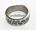 Fashion 316l stainless steel rings jewelry engraved rings for men 