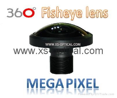 Megapixel Fisheye Lens  FOV 240 degree for 360 action camera VR video