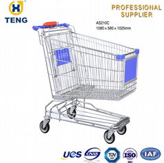 Asian style stainless steel shopping trolley 