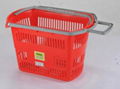 Shopping Basket with casters and handle 