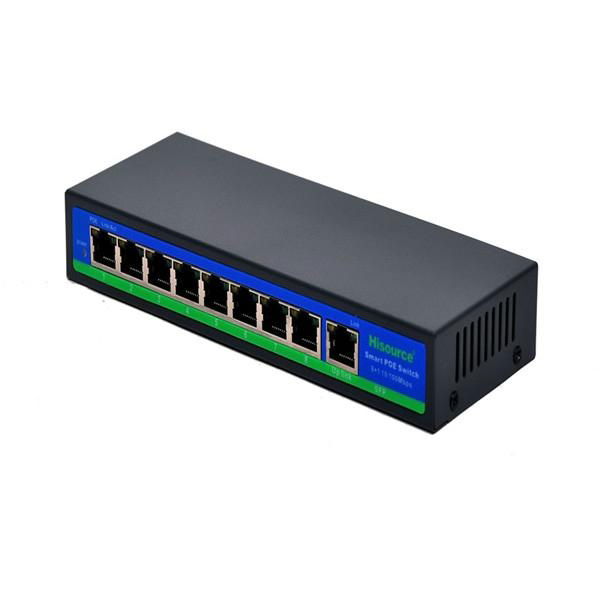 Hisource 10/100Mbps 8 port POE Switch 120W CCTV POE Switch Hub 4