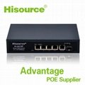 Hot sale Hisource 4+1 5 port Internal with SFP fiber optic IEEE802.3AF/AT