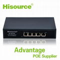 Wholesale Hisource 10/100Mpbs free shipping 4+1 5 port Internal power supply 78W 1