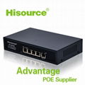 Wholesale Hisource 10/100Mpbs free shipping 4+1 5 port Internal power supply 78W 3