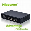 Wholesale Hisource 10/100Mpbs free shipping 4+1 5 port Internal power supply 78W