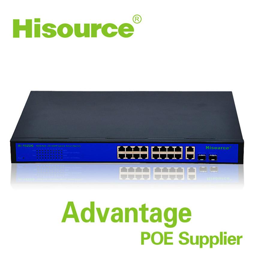 Hot sale Hisource 16 port Gigabit Network Switch 10/100/1000Mpbs Ethernet Smart  2