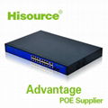 16 port 10/100/1000Mbps gigabit 400W poe switch 48V built in power supply 3