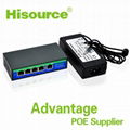 4 port 100Mbps 52V passive desktop poe switches