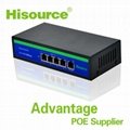 Built in 24V power supply 4 port 100Mbps passive mini poe switches