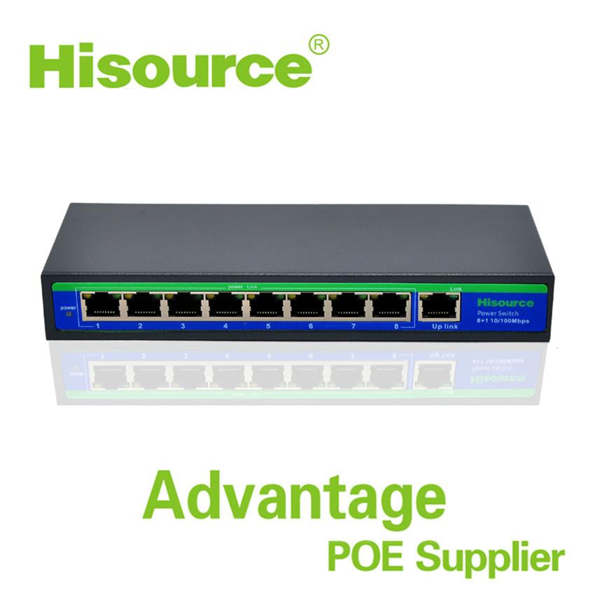 Hisource CCTV IP Camera 8 port 24V passive desktop PSE poe switch 2