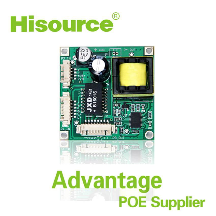 2016 Hot 38*38mm 48V in 12V out poe module pcb,poe module for ip camera 2