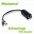 Security cctv application Hisource non isolated 12V POE Splitter 3