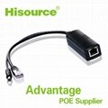 Security cctv application Hisource non isolated 12V POE Splitter