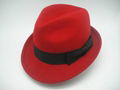 Man Red Wool Felt Hat