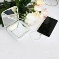 3000mAh round shape power bank with cosmetic mirror