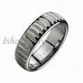 China Wholesale Fashion Rings Engraved Tungsten Ring 3