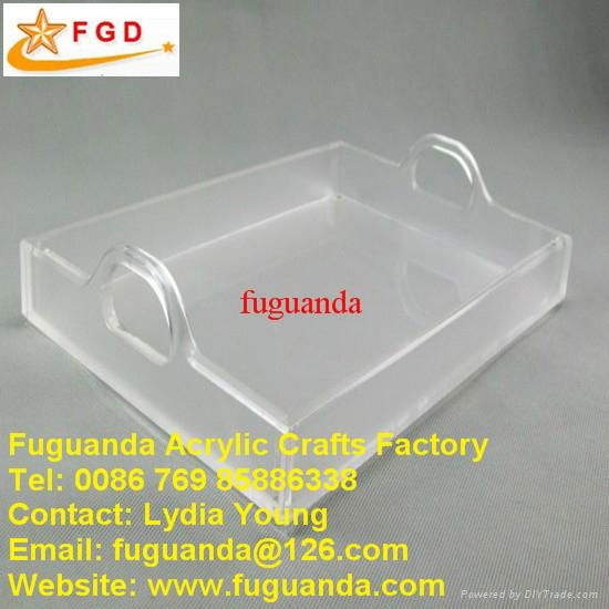 Fuguanda acrylic tray plate with handle