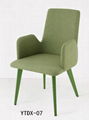 Metal wood look upholsteredt lesiure armchair 3