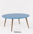 New style design iron imitating wood dinner table 5