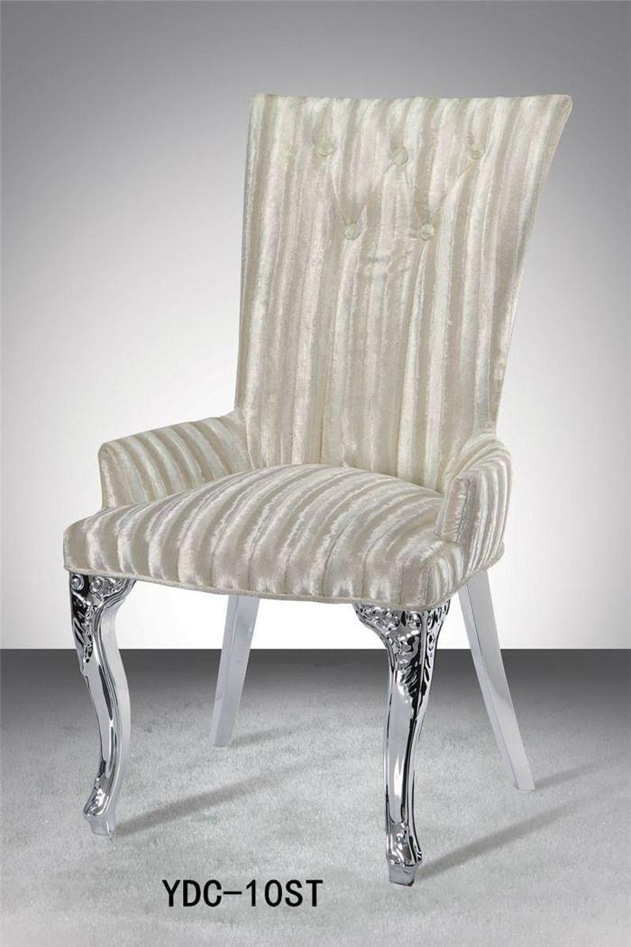 Queen back soft high density fabric dining chair 2