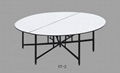 2015 top quality Restaurant folding iron PVC bistro table