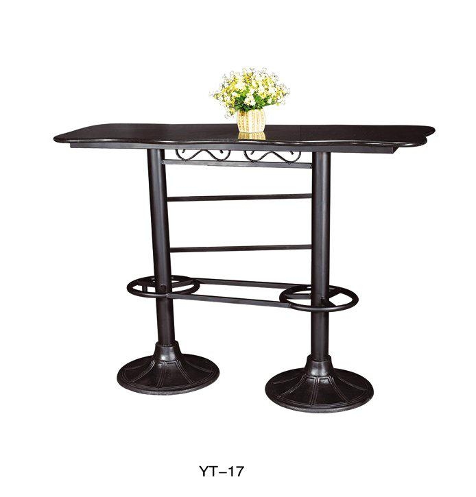 Factory low price dining table with cast iron table base YT29