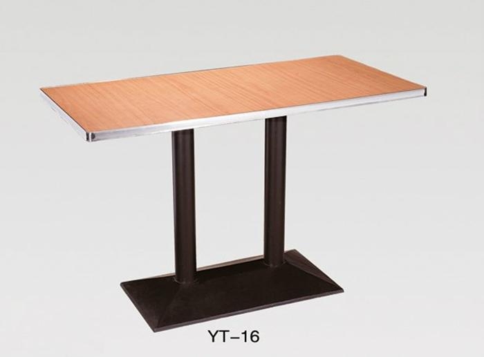 Factory low price dining table with cast iron table base YT29