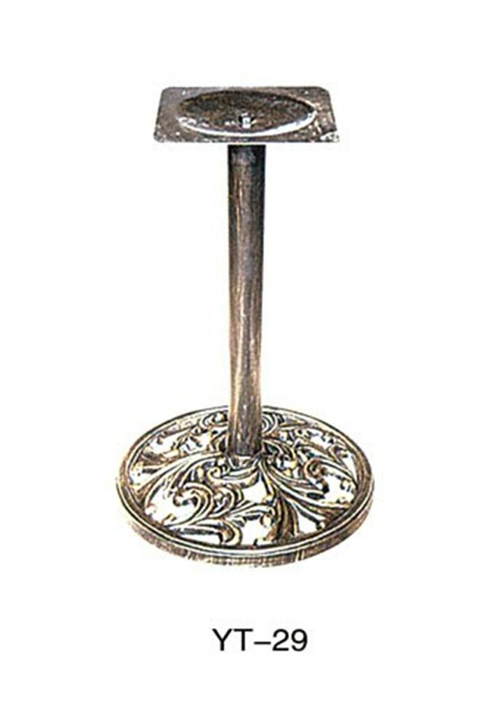 Factory low price dining table with cast iron table base YT29