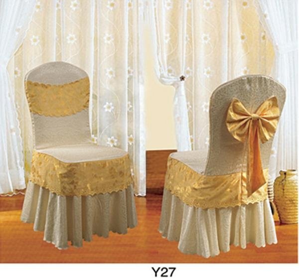 Luxury wedding party chair cloth in hotel banquet hall 4