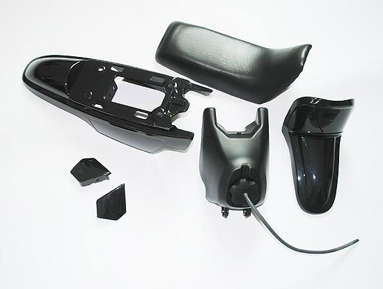 PLASTIC KIT SEAT TANK FENDER BLACK for 50PY PW50