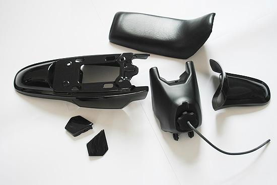 PLASTIC KIT SEAT TANK FENDER BLACK for 50PY PW50 2