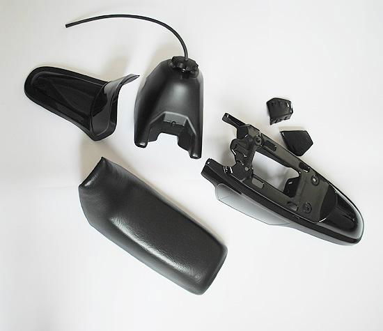 PLASTIC KIT SEAT TANK FENDER BLACK for 50PY PW50 3