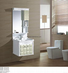 pvc bathroom cabinet with ceramic basin