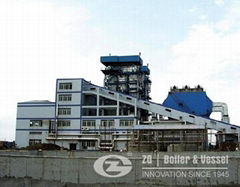 Circulating fluidized bed power plant boiler 