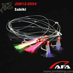 Wholesale high quality krystal flash fish skin sabiki rigs for fishing tackle