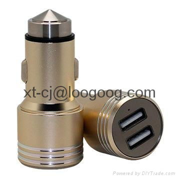  New design product with 3.4A aluminium alloy car charger for smartphone New des 3