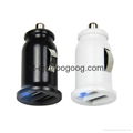 15.5W double USB car charger with LED indicator