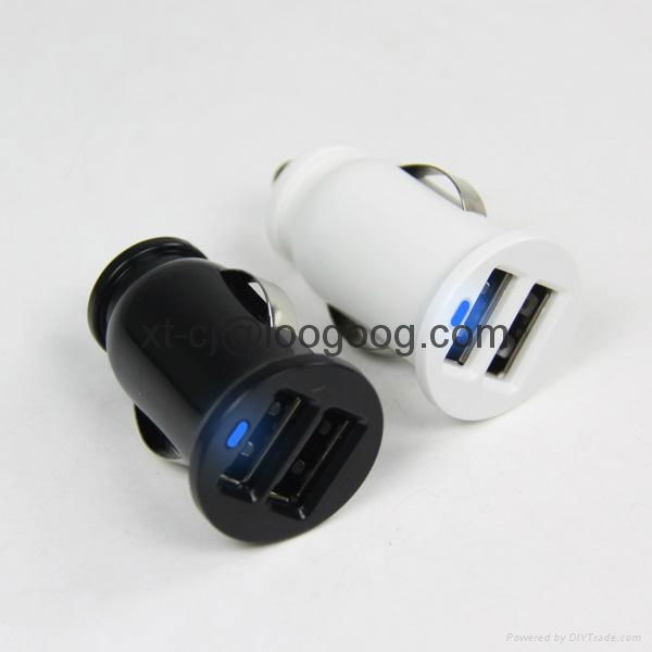 15.5W double USB car charger with LED indicator 3