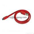 Flat fashionable micro USB cable for Android (Samsung, HTC,Nokia)