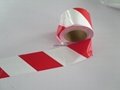 red and white strip barrier tape 