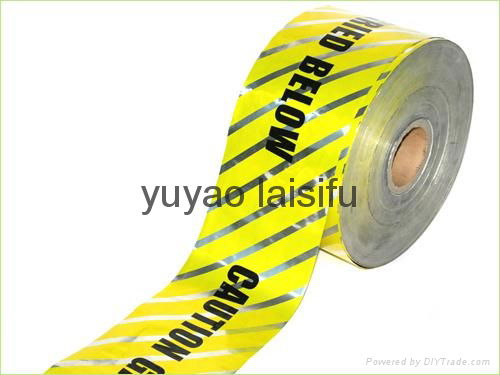 Underground detectable warning tape