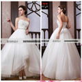 Surmount Professional Real Sample Sweetheart Top Crystals Sequines Wedding Dress