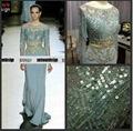 Sky Blue Pearl Chiffon Beading Elie Saab Dresses For Sale Long Sleeve Dresses 1