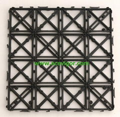 Interlocking plastic pad decking board for outdoor WPC flooring DIY tile