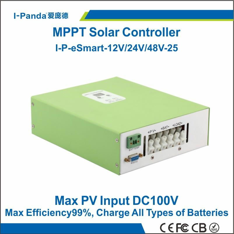 Economic MPPT solar controller 48V 25A eSmart MPPT solar charge controller 25A 4 3
