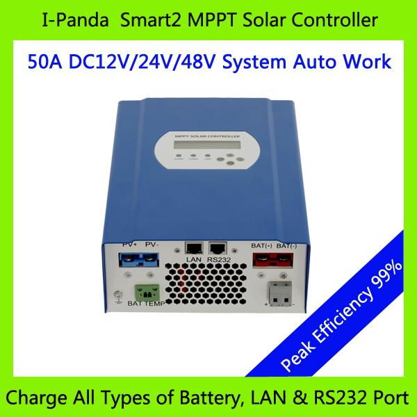 2Years Warranty 48V 50A SMART2 MPPT solar controller, 50A Solar panel battery ch 2