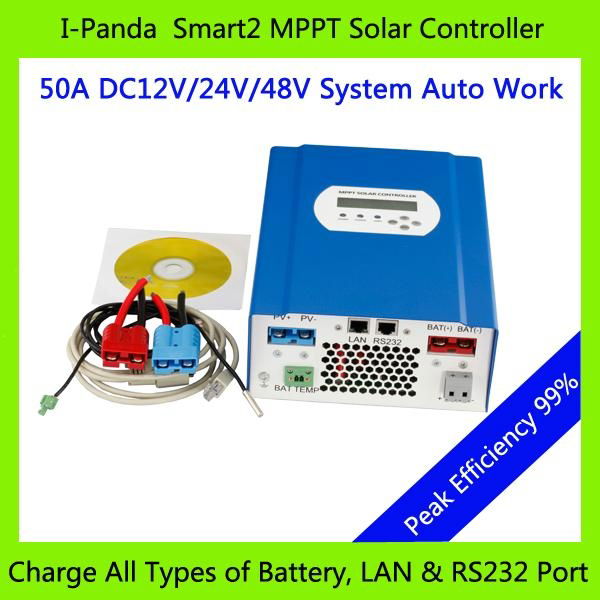 2Years Warranty 48V 50A SMART2 MPPT solar controller, 50A Solar panel battery ch 3