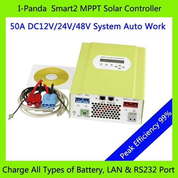 2Years Warranty 48V 50A SMART2 MPPT solar controller, 50A Solar panel battery ch 4